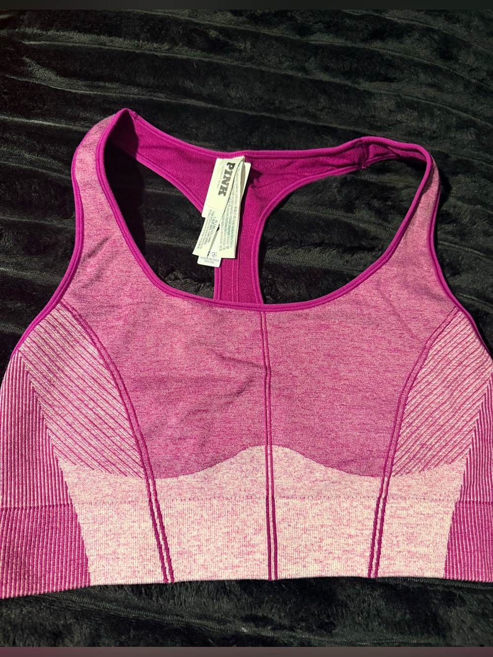 PINK Victoria's Secret Pink Ombre Seamless Racerback Sports Bra